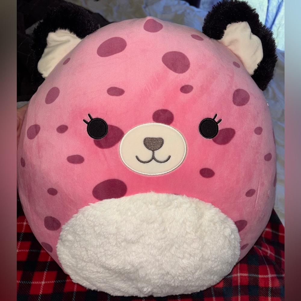 Squishmallows 16" Jalisca the Pink Leopard with Fuzzy Belly Plush Toy